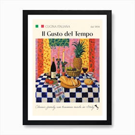Il Gusto Del Tempo Trattoria Italian Poster Food Kitchen Art Print
