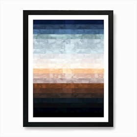 Expressionist and geometric watercolor 5 Art Print