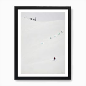 Bardonecchia, Italy Minimal Skiing Poster Art Print
