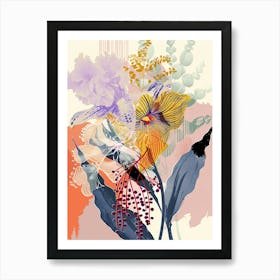 Colourful Flower Illustration Everlasting Flower 4 Art Print