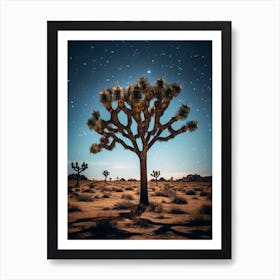  Photograph Of A Joshua Tree With Starry Sky 3 Art Print