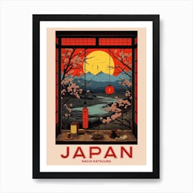 Nachi Katsuura, Visit Japan Vintage Travel Art 2 Art Print