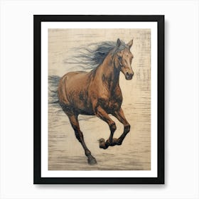 Horse Running 3 Art Print