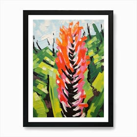 Cactus Painting Zebra Cactus 4 Art Print