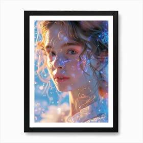 Girl With Sparkles Art Print