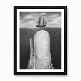 The Whale Mono Art Print