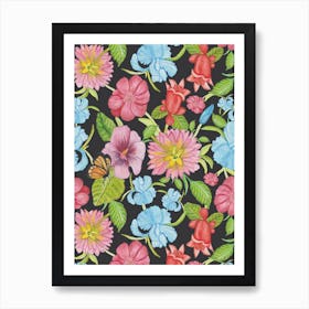 Watercolor Spring Bouquet Art Print