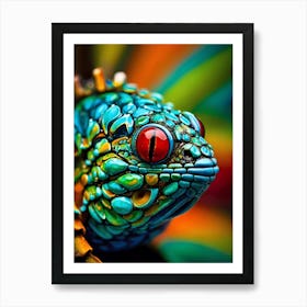 Colorful Lizard Art Print