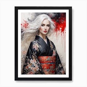 Japanese Girl Art Print