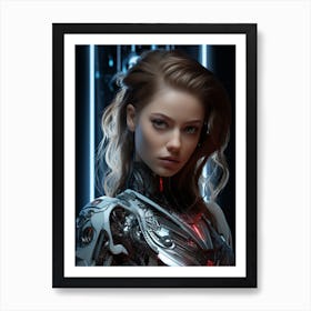 Cyber Girl Art Print