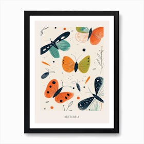 Colourful Insect Illustration Butterfly 2 Poster Art Print