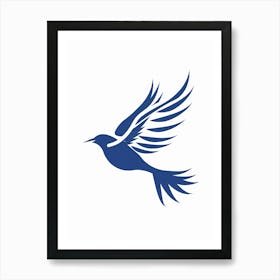 Blue Bird Logo Art Print