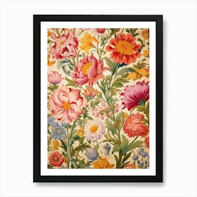 Floral Wallpaper 113 Art Print