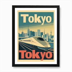 Aihrgdesign A Mid Century Modern Travel Poster For Tokyo Show 0dda53ba C866 4058 B67c E0d8428a4516 2 Art Print