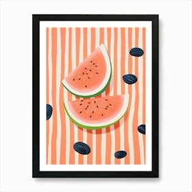 Cantaloupe Fruit Summer Illustration 4 Art Print