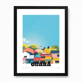 Osaka Japan 1 Colourful Travel Poster Art Print