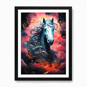 Horse In The Clouds 2 Art Print