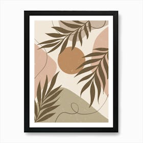 Abstract Tropical Leaves 13 Art Print