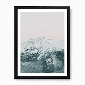 Snow Covered Mountain Art Print