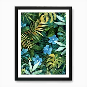 Seamless Tropical Pattern 1 Art Print