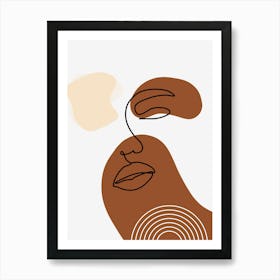 Minimalist face Art Print