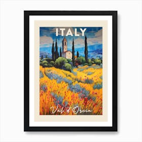 Val D Orcia Italy 2 Fauvist Painting Travel Poster Art Print