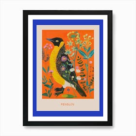 Spring Birds Poster Penguin 4 Art Print