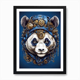 Portrait of A Panda Steampunk Art Print