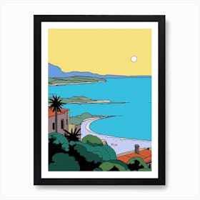 Minimal Design Style Of Nice, France 2 Art Print