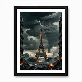 Eiffel Tower In Paris Art Print