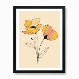 Amman Flower Market Boho Minimalist Style Art Print