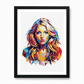 Ellie Goulding 03 Portrait Music Icon Style WPAP Pop Art Art Print