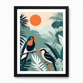 Two Birds In The Jungle Art Print