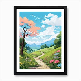 West Highland Way Ireland Hike Illustration Art Print