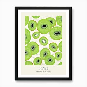 Marche Aux Fruits Kiwi Fruit Summer Illustration 2 Art Print