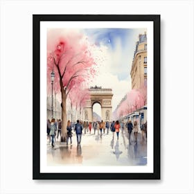 Paris Arc De Triomphe Art Print