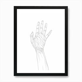 Hand Drawing Minimalist Line Art Monoline Illustration Art Print