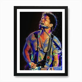 Spirit Of Bruno Mars Concert Art Print