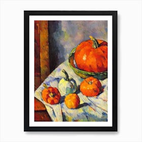 Pumpkin 2 Cezanne Style vegetable Art Print