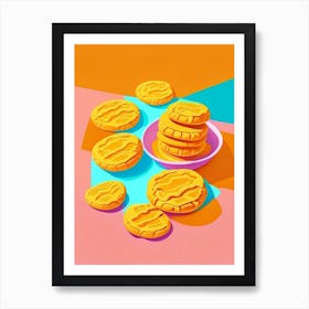 Peanut Butter Cookies Dessert Pop Matisse Flower Art Print