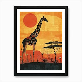 Giraffe In Africa Art Print