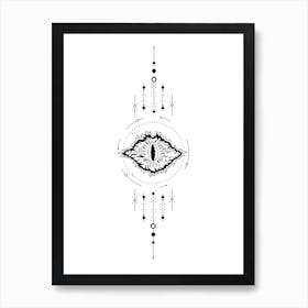 Eye Of Sauron Geometric Illustration Art Print