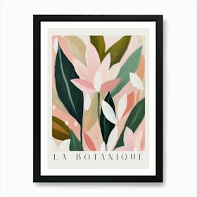 Soft modern botanicals in pastel hues in a minimalist aesthetic – Scandinavian style abstract floral illustration botanical print - contemporary wall art perfect for calm bedrooms, elegant offices, or nature inspired feminine decor 4 Art Print