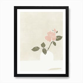 Pink Flower on a Vase Art Print