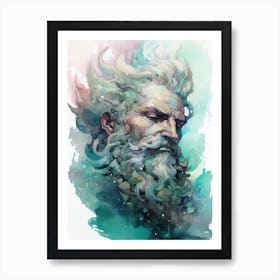 Illustration Of A Poseidon 3 Art Print