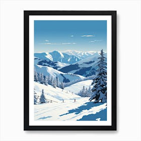 Taos Ski Valley   New Mexico, Usa, Ski Resort Illustration 0 Simple Style Art Print