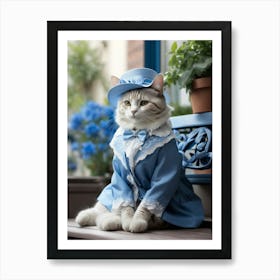 Victorian Cat 8 Art Print