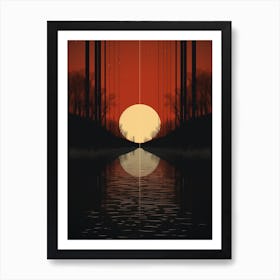 Surreal Sunset | The Calm Lake Art Print