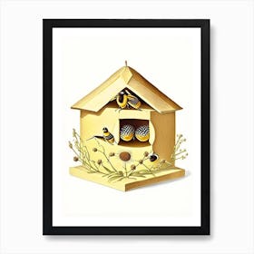 Brood Box With Bees 2  Vintage Art Print