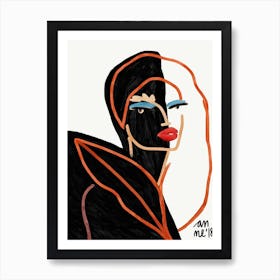 Portrait Aretha affiche moderne pour salon